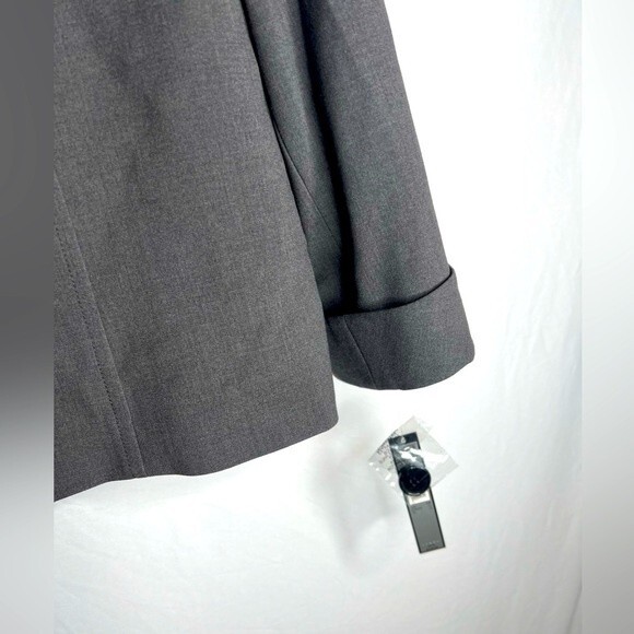 NWT TAHARI ARTHUR S. LEVINE Blazer Womens Gray 3 Button Cuffed Business Size 14 - Picture 5 of 14